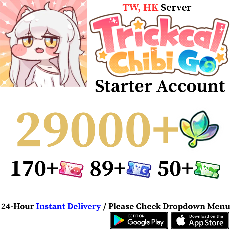 [TW, HK Server] [INSTANT] 3000-29000+ Crystals | Trickcal: Chibi Go Starter Reroll Account (Copy)