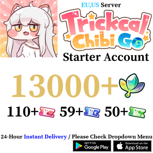 [EU,US Server] [INSTANT] 2100-13000+ Crystals | Trickcal: Chibi Go Starter Reroll Account