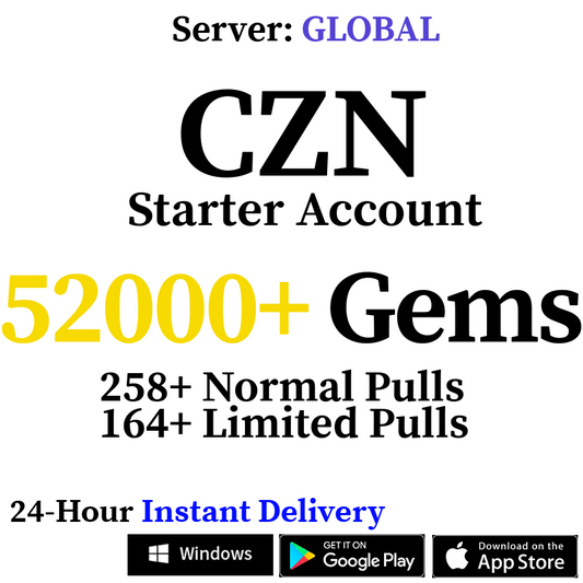[GLOBAL] INSTANT 5000-52000+ Crystals | CZN Starter Reroll Account