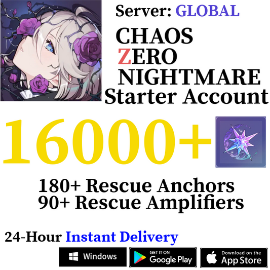 [GLOBAL] INSTANT 5000-16000+ Crystals | Chaos Zero Nightmare CZN Starter Reroll Account