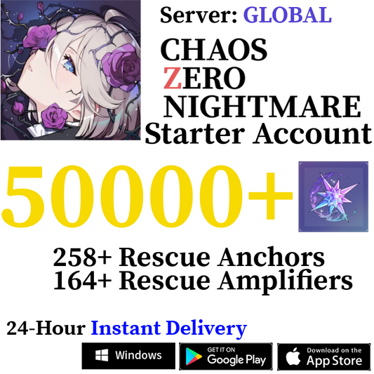 [GLOBAL] INSTANT 5000-50000+ Crystals | Chaos Zero Nightmare CZN Starter Reroll Account