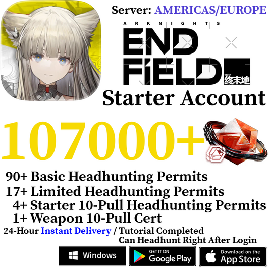 [AMERICAS/EUROPE] [INSTANT] 2600-107000+ Oroberyl | Arknights: Endfield Starter Reroll Account