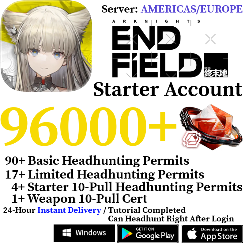 [AMERICAS/EUROPE] [INSTANT] 2600-96000+ Oroberyl | Arknights: Endfield Starter Reroll Account