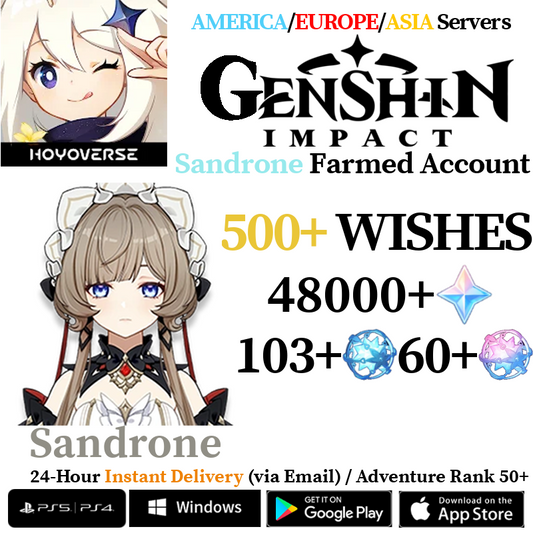 [AMERICA/EUROPE/ASIA] [INSTANT] Sandrone Genshin Impact Primogems Fates Reroll Account
