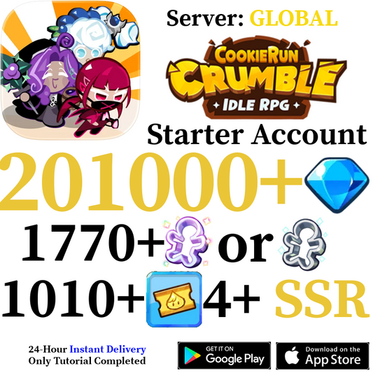 [GLOBAL] 201,000+ Crystals | Cookie Run: Crumble Starter Account