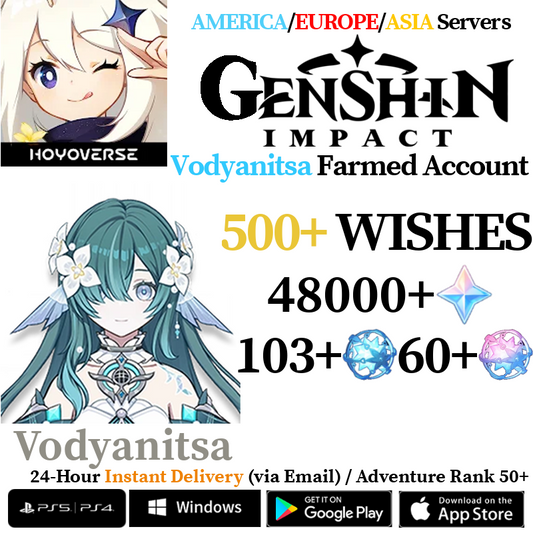 [AMERICA/EUROPE/ASIA] [INSTANT] Vodyanitsa Genshin Impact Primogems Fates Reroll Account