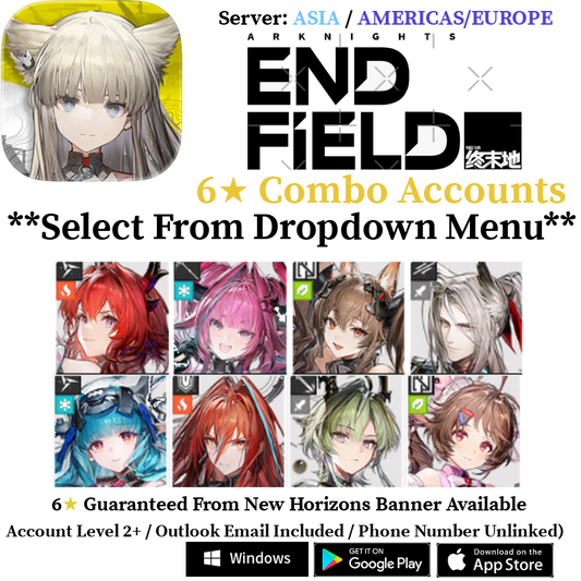 [AMERICAS/EUROPE / ASIA] [INSTANT] 6★ Operator Combos Arknights: Endfield Starter Account
