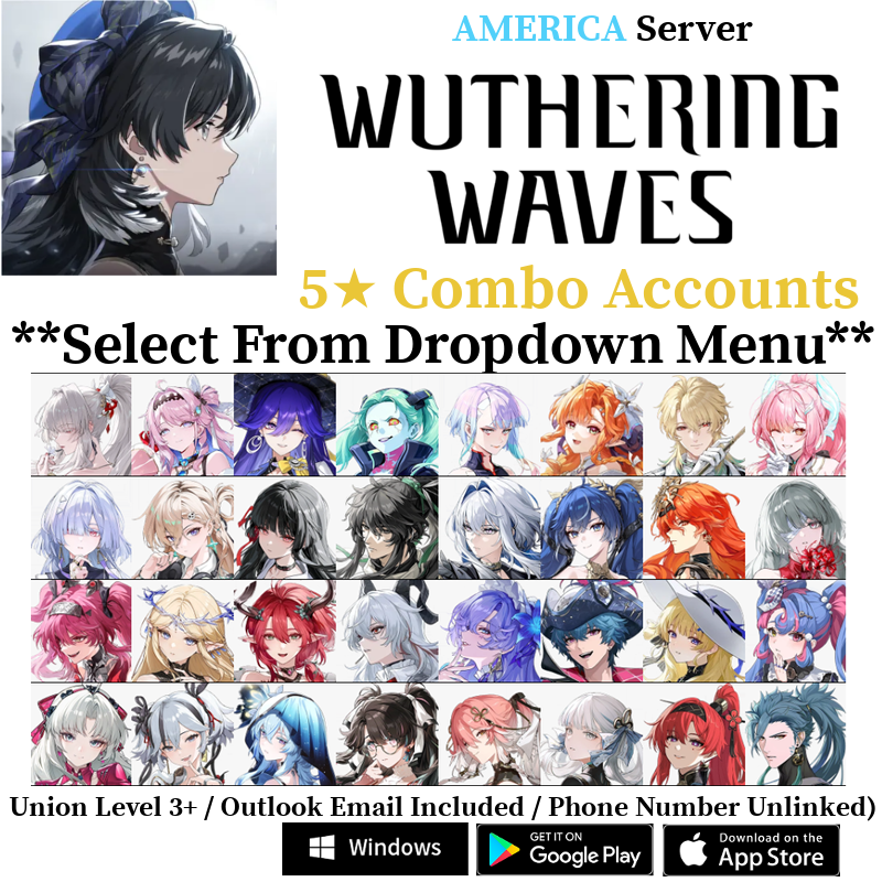 [AMERICA/NA] Hiyuki Lynae Aemeath Chisa Augusta Cartethyia Starter Account Wuthering Waves Starter Account