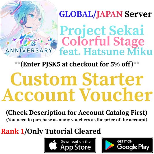 [GLOBAL/JP] [INSTANT] 4* Combo Custom Starter Accounts Voucher Code | Project Sekai Colorful Stage (pjsekai.moe)