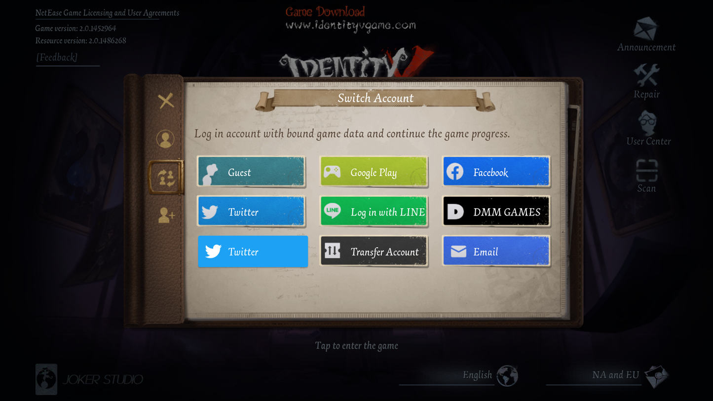 [GLOBAL] [INSTANT] 18000-20000+ Clues Identity V Starter Fresh Account (Android/iOS)