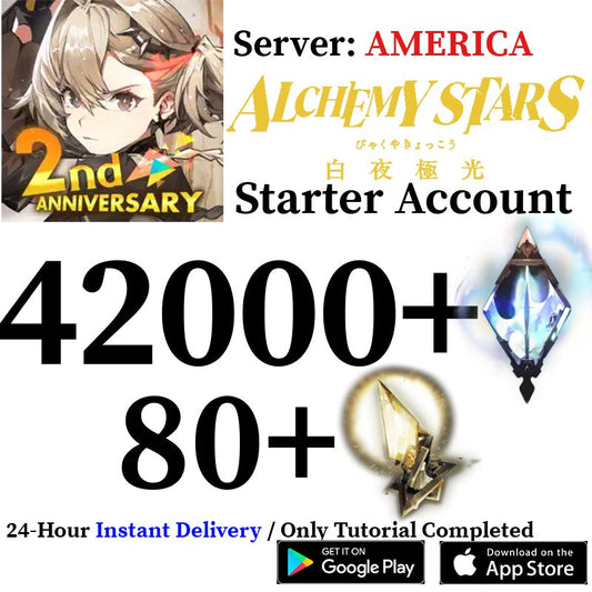 [AMERICA] [INSTANT] 42000+ Gems Alchemy Stars: Aurora Blast Starter Reroll Account - Skye1204 Gaming Shop