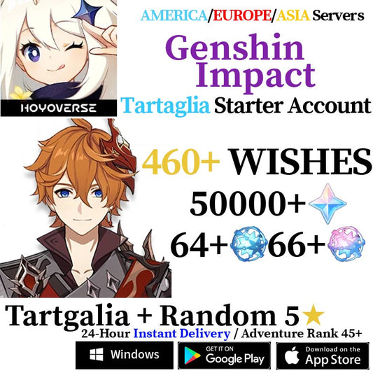 [AMERICA/EUROPE/ASIA] [INSTANT] Childe/Tartaglia Genshin Impact Primogems Fates Reroll Account - Skye1204 Gaming Shop
