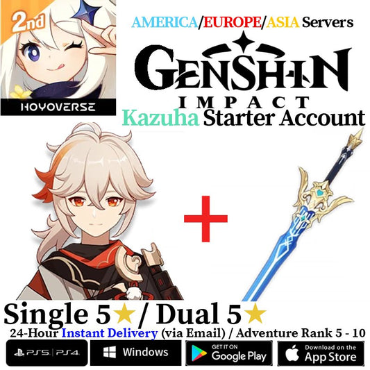 [AMERICA/EUROPE/ASIA] [INSTANT] Kazuha + Freedom Sworn Genshin Impact Fresh Starter Account AR10 - Skye1204 Gaming Shop