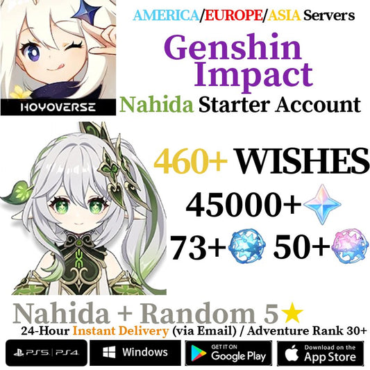 [AMERICA/EUROPE/ASIA] [INSTANT] Nahida Genshin Impact Primogems Fates Reroll Account - Skye1204 Gaming Shop