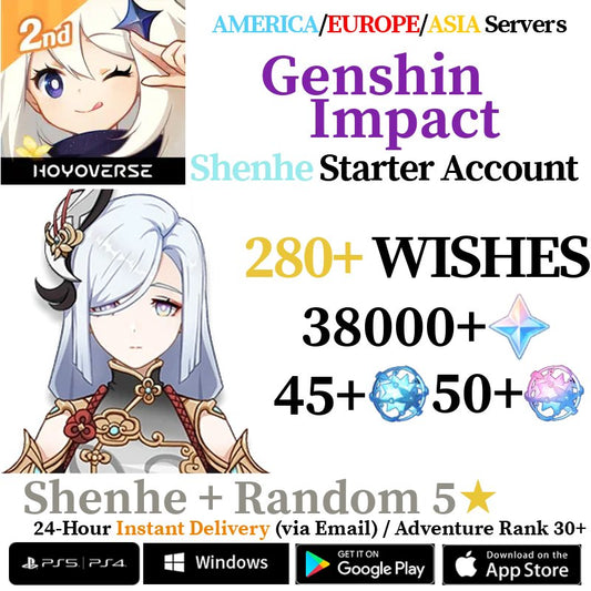 [AMERICA/EUROPE/ASIA] [INSTANT] Shenhe Genshin Impact Primogems Fates Reroll Account - Skye1204 Gaming Shop