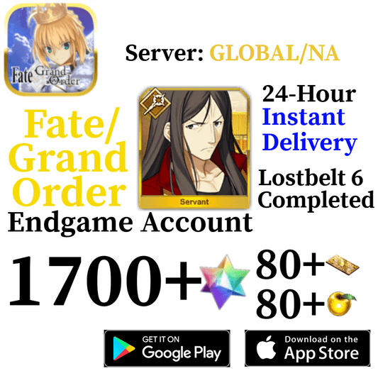 [ENGLISH/GLOBAL/NA][INSTANT] Waver + 1700+ SQ Fate Grand Order FGO Endgame Reroll Account - Skye1204 Gaming Shop