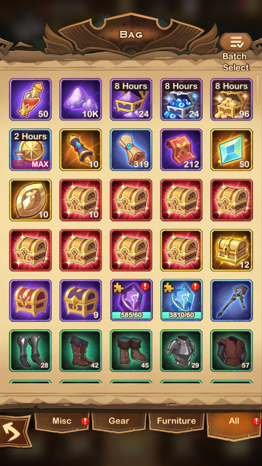 [GLOBAL] 45000 - 80000+ Diamonds AFK Arena Starter Reroll Account - Skye1204 Gaming Shop