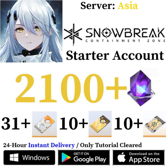 [Global - Asia Server] [INSTANT] 2100+ DigiCash 51+ Recruitment Tickets | Snowbreak: Containment Zone Starter Reroll Account - Skye1204 Gaming Shop
