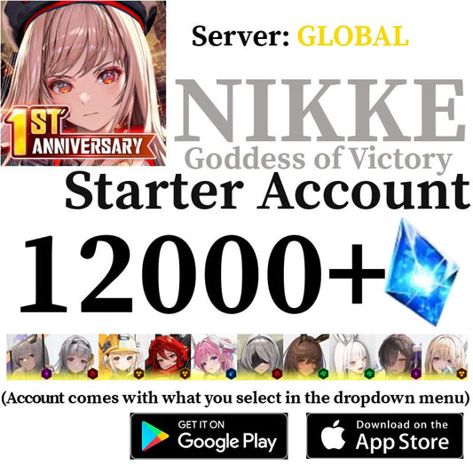 [GLOBAL] [INSTANT] 12000+ Gems Scarlet Liter Modernia Red Hood GODDESS OF VICTORY: NIKKE Starter Reroll Account - Skye1204 Gaming Shop