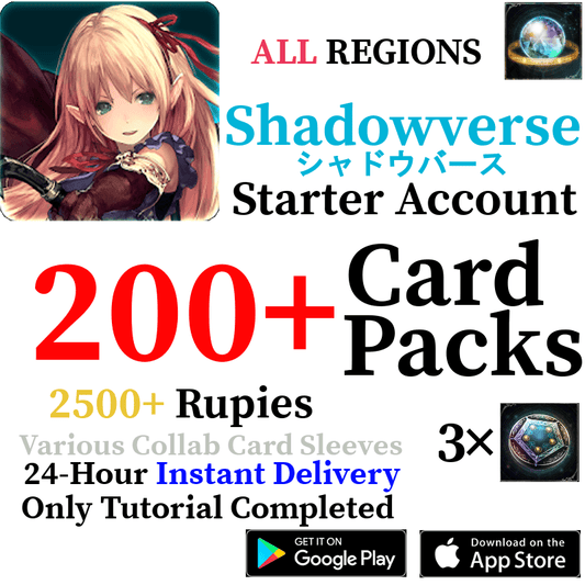[GLOBAL] [INSTANT] 200+ Card Packs | Shadowverse CCG Starter Account - Skye1204 Gaming Shop