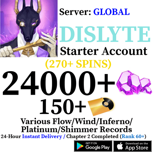 [GLOBAL] [INSTANT] 270+ SPINS (24000+ Crystals 150+ Gold Records) | Dislyte Starter Reroll Account - Skye1204 Gaming Shop