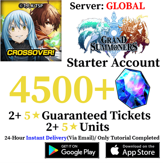 [GLOBAL] [INSTANT] 4500+ Crystals Grand Summoners Starter Reroll Fresh Account - Skye1204 Gaming Shop
