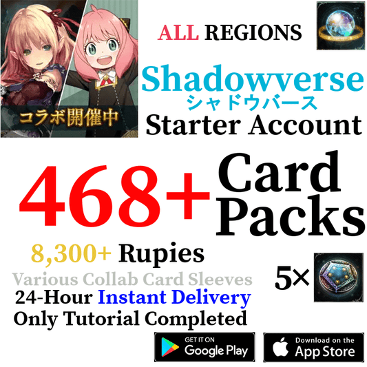 [GLOBAL] [INSTANT] 468+ Card Packs | Shadowverse CCG Starter Account - Skye1204 Gaming Shop