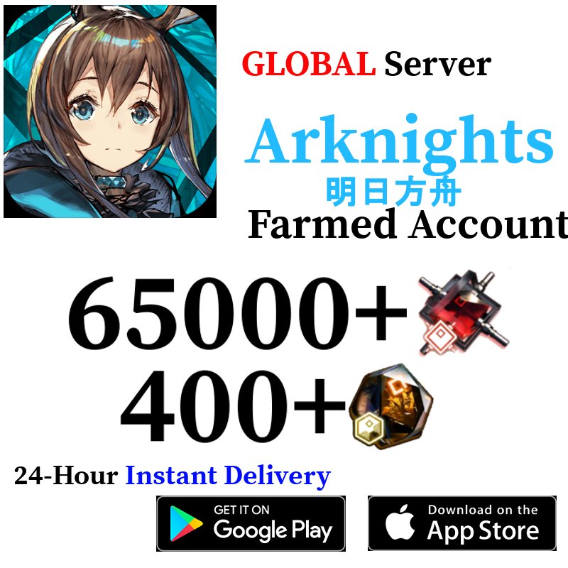 [GLOBAL] [INSTANT] 65000+ Orundum, 400+ Originite Prime | Arknights Farmed Reroll Account - Skye1204 Gaming Shop