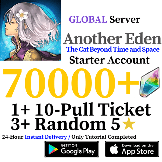 [GLOBAL] [INSTANT] 70000+ Gems | Another Eden Starter Account - Skye1204 Gaming Shop