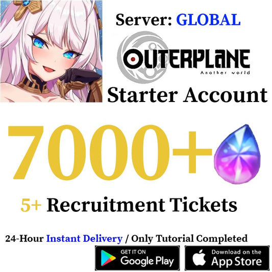 [GLOBAL Server] 7000+ Gems | OUTERPLANE Starter Reroll Account - Skye1204 Gaming Shop