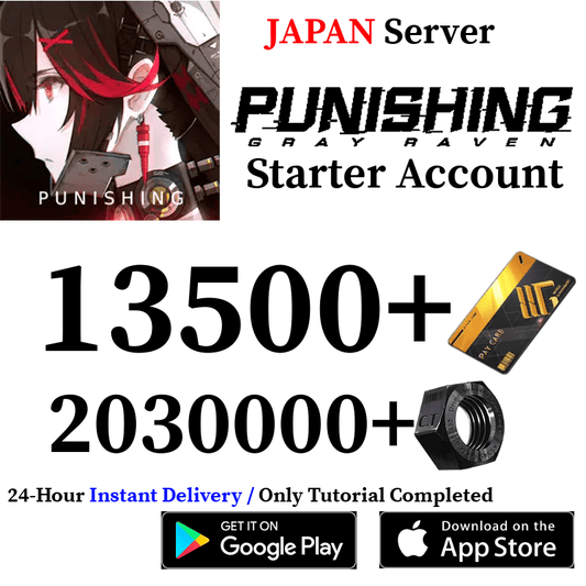 [JP] 13500+ Black Cards | Punishing: Gray Raven PGR Starter Reroll Account - Skye1204 Gaming Shop