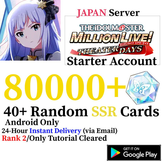 [JP] 80,000+ Jewels | Idolmaster Theater Days Mirishita iDOLM@STER Reroll Starter Account - Skye1204 Gaming Shop