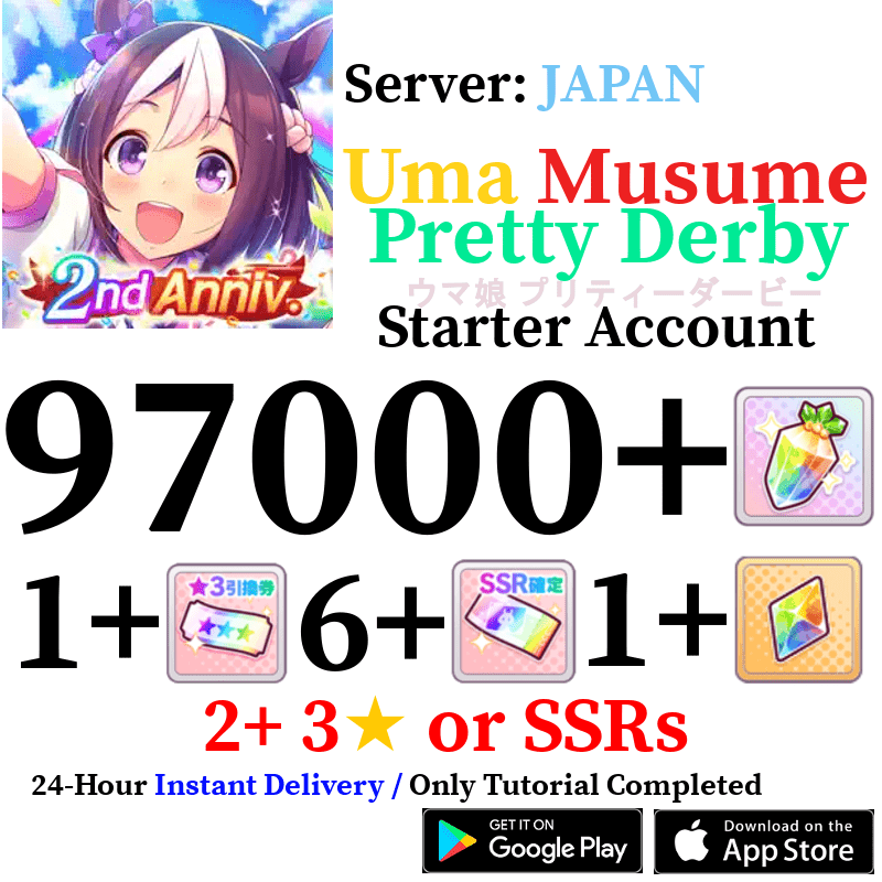 [JP] (BUY 2 GET 3) INSTANT 97000+ Gems | Uma Musume Pretty Derby Start ...