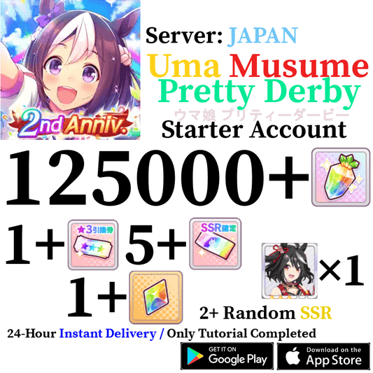 [JP] [INSTANT] 125000+ Gems Kitasan Black Uma Musume Pretty Derby Starter Account - Skye1204 Gaming Shop