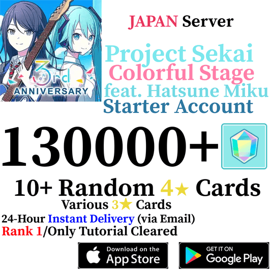 [JP] [INSTANT] 130000+ Gems Project Sekai Colorful Stage ft. Hatsune Miku PJSekai Reroll Account - Skye1204 Gaming Shop