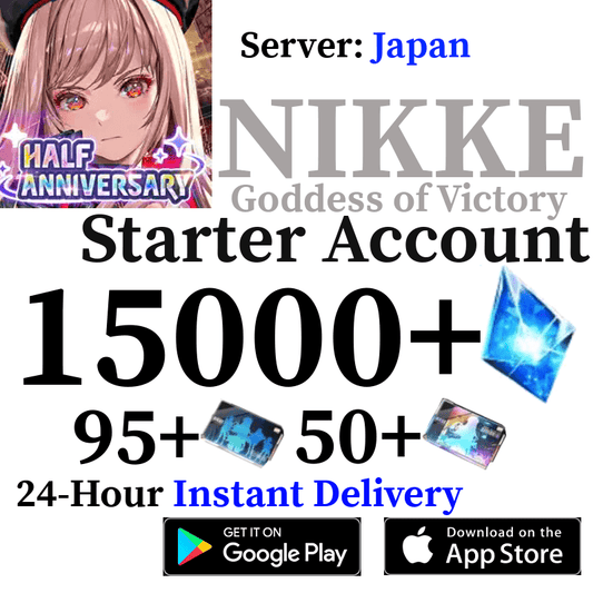 [JP] [INSTANT] 15000+ Gems GODDESS OF VICTORY: NIKKE Starter Reroll Account - Skye1204 Gaming Shop