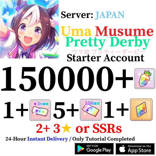 [JP] INSTANT 150000+ Gems | Uma Musume Pretty Derby Starter Reroll Account - Skye1204 Gaming Shop