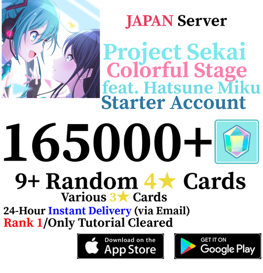 [JP] [INSTANT] 165000+ Gems Project Sekai Colorful Stage ft. Hatsune Miku PJSekai Reroll Account - Skye1204 Gaming Shop