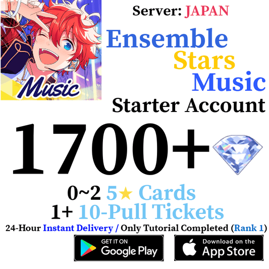 [JP] [INSTANT] 1700+ Gems | Ensemble Stars Music Enstars Reroll Fresh Starter Account - Skye1204 Gaming Shop