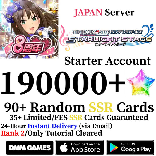 [JP] [INSTANT] 190000+ Star Jewels | Idolmaster Cinderella Girls Starlight Stage iDOLM@STER Deresute Reroll Starter Account - Skye1204 Gaming Shop