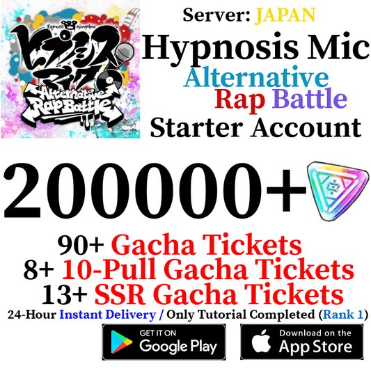 [JP] [INSTANT] 200000+ Gems | Hypnosis Mic -Alternative Rap Battle- HypMic Starter Reroll Account - Skye1204 Gaming Shop