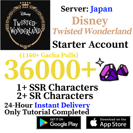 [JP] [INSTANT] 36000+ Gems Disney Twisted Wonderland Starter Account - Skye1204 Gaming Shop
