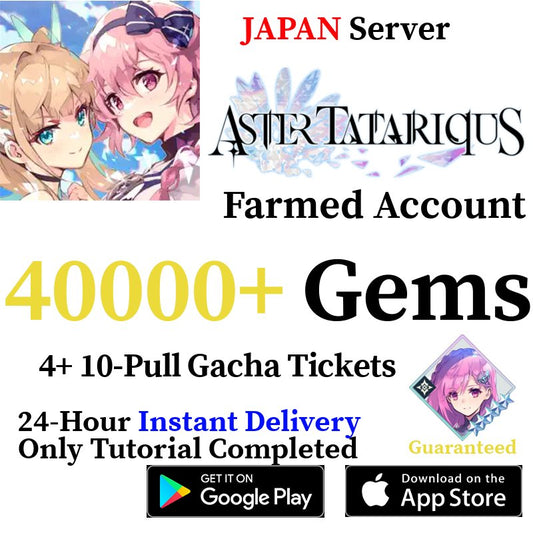 [JP] [INSTANT] 40000+ Gems + 5⭐Tyrfing Guaranteed | Aster Tatariqus Reroll Account Story Cleared - Skye1204 Gaming Shop