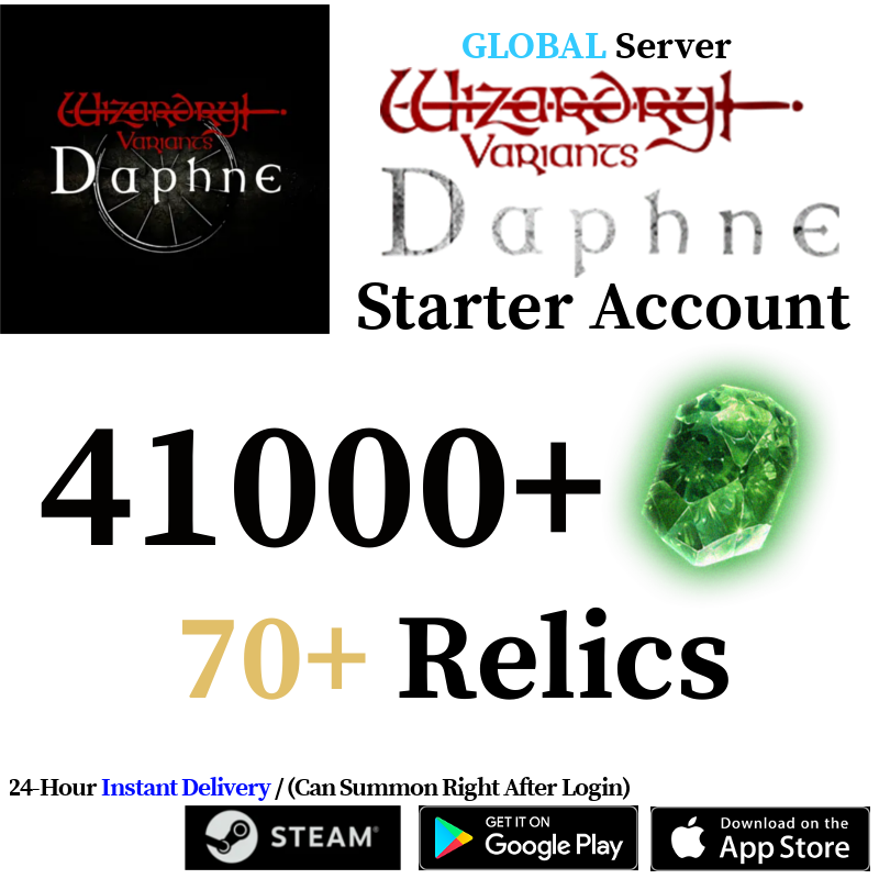 [GLOBAL] [INSTANT] 36000-41000+ Gems, 70+ Relics | Wizardry Variants Daphne Starter Account