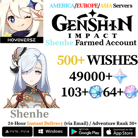 [AMERICA/EUROPE/ASIA] [INSTANT] Shenhe Genshin Impact Primogems Fates Reroll Account