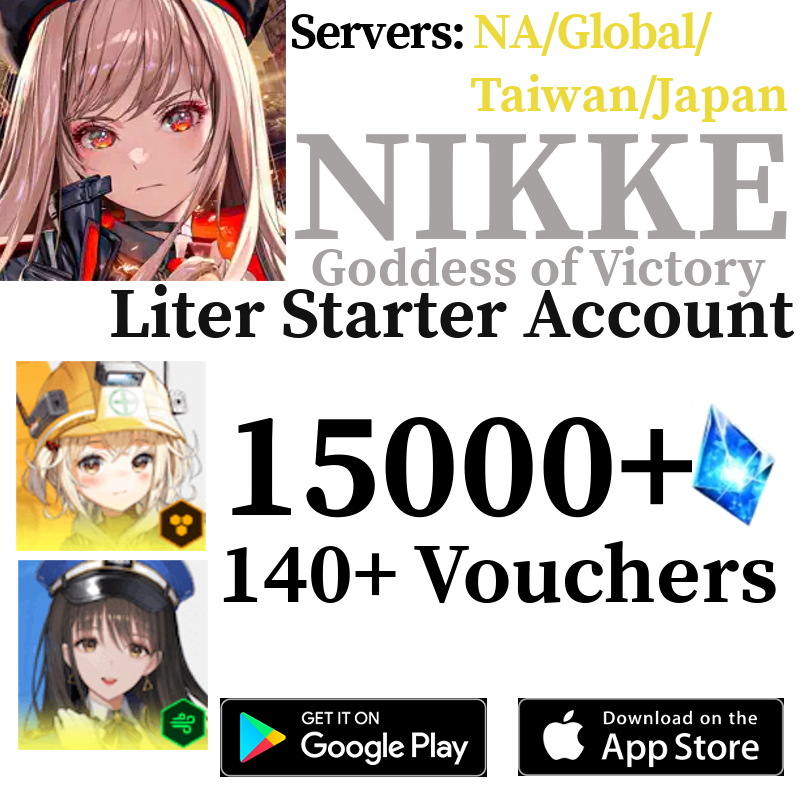 [GLOBAL/NA/TW/JP]  Liter + 15000 Gems GODDESS OF VICTORY: NIKKE Starter Account
